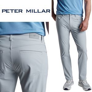 Peter Millar, Bingham Performance Wicking Golf Pant, Gale, Gray, Size 35x30